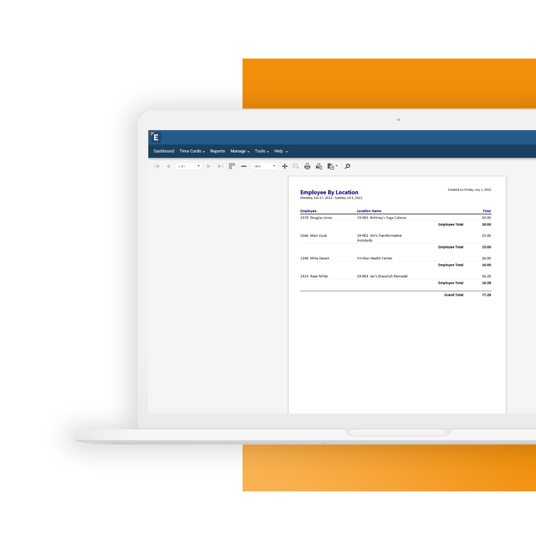 Employee Location Reports