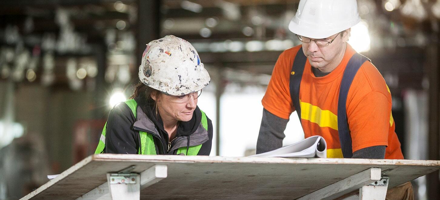 Woman and Man Worker