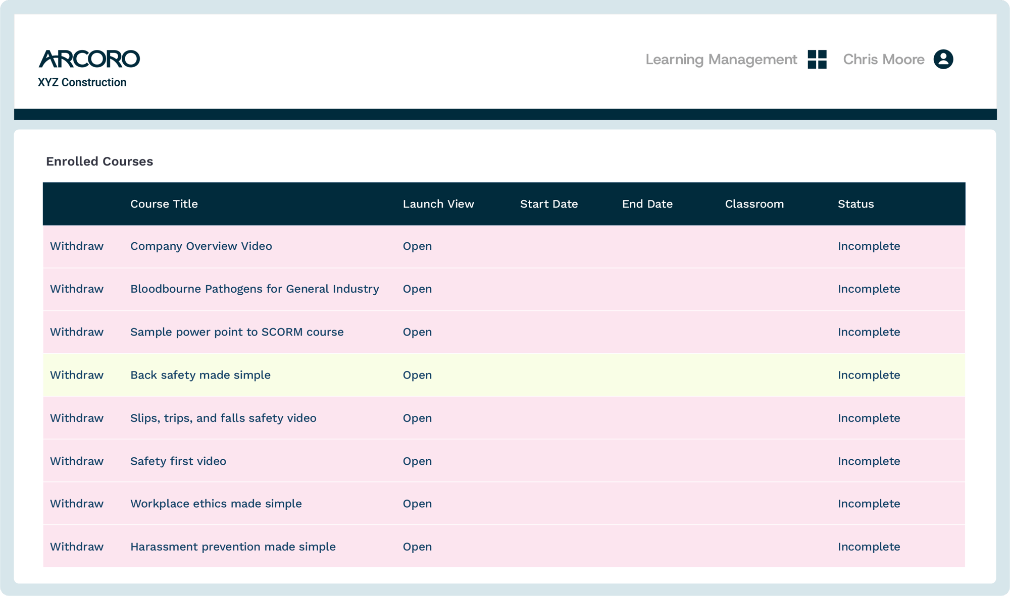 accor 02 - Enrolled Courses Employee View @2x
