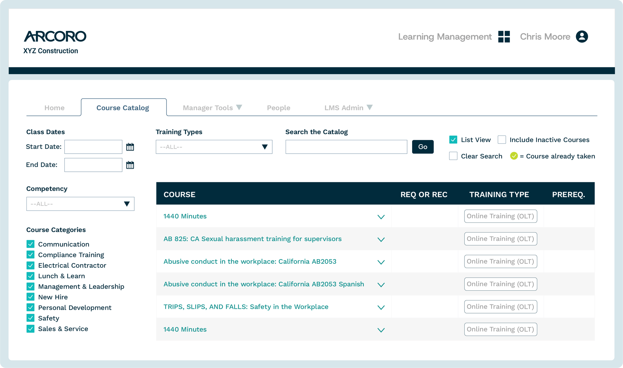 accor 6 - Course Catalog view @2x